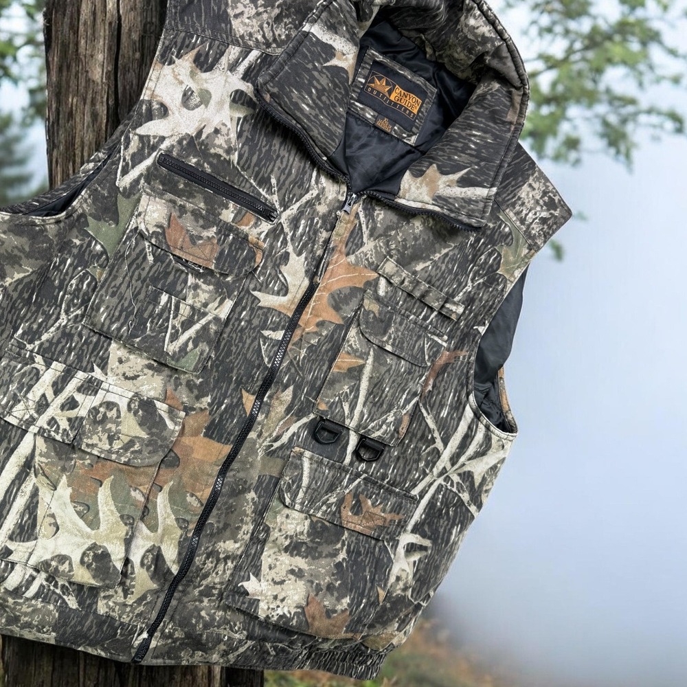 Canyon Guide Outfitters Camo Vest Men XL Insulated Padded Hunting Gorpcore Gilet